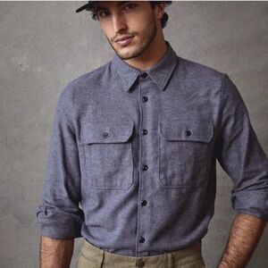 Todd Snyder Alaskan Chamois Shirt In Chambray Men’s Medium